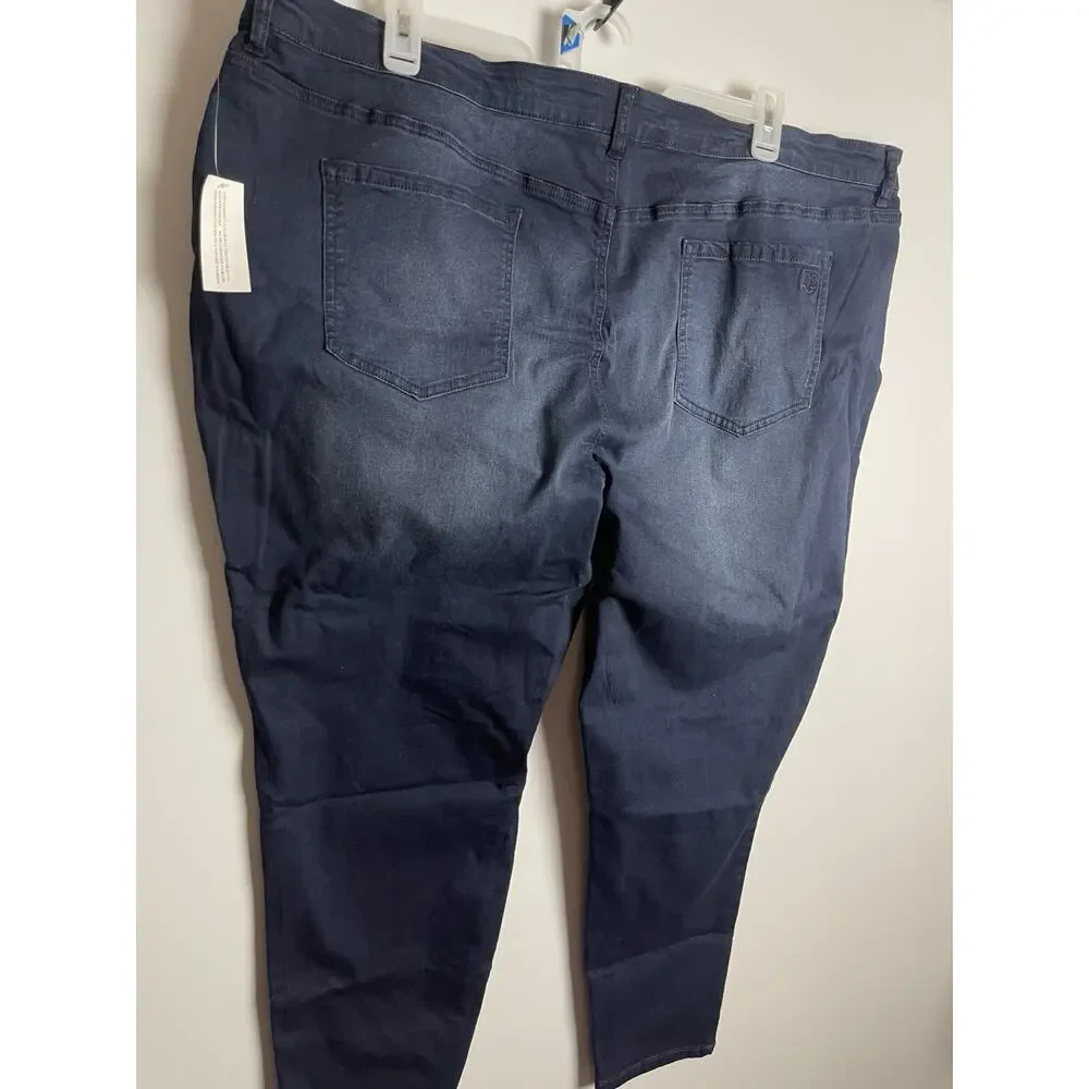 DG2 By‎ Diane Gilman Stretch Jeggings Petite Jean Pants Blue Denim Size 4XP